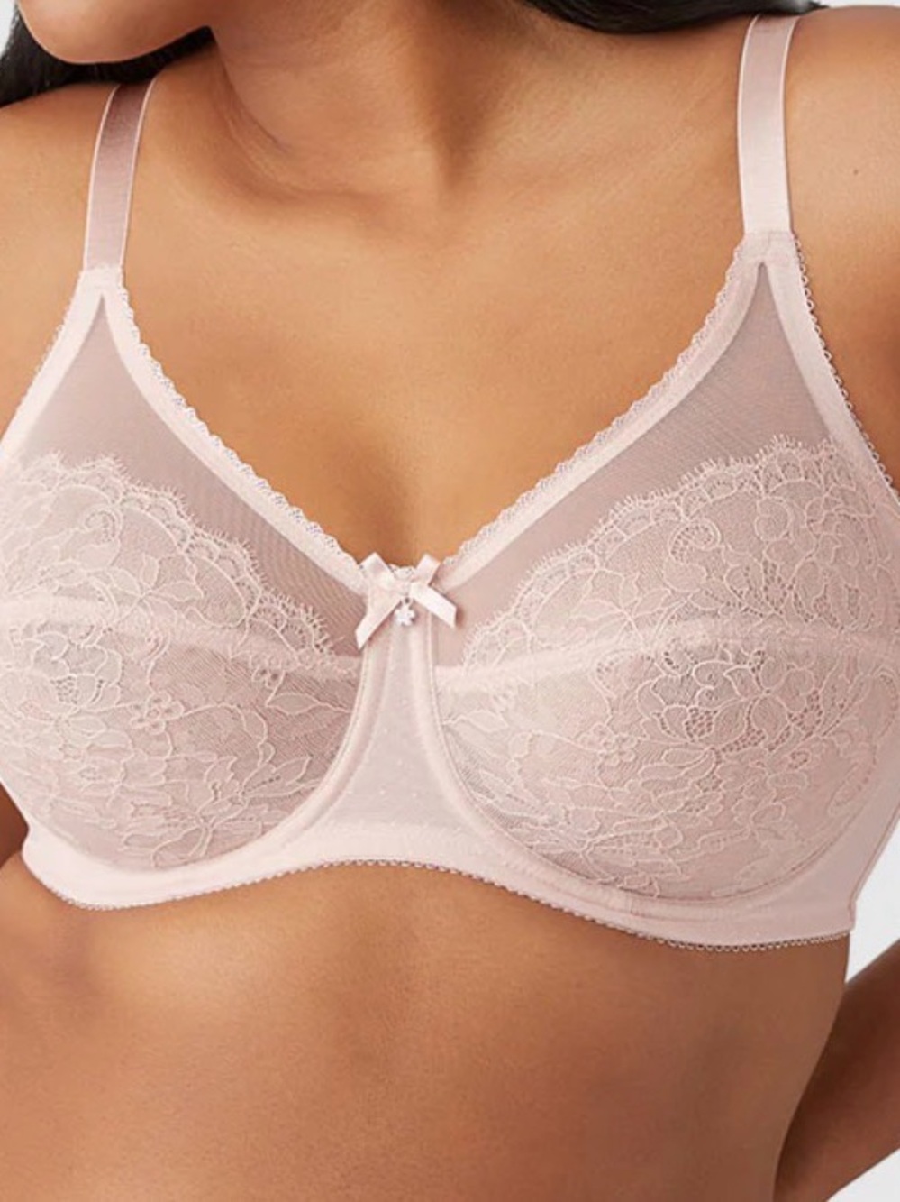 Wacoal Sheer Lace Unlined Bra - Blush